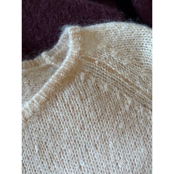 Anthropologie Needle Sweater Women Small Pink Louise Mohair Merino Wool Knit - Picture 9 of 13